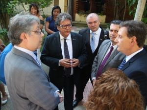João Ricardo com o presidente e um dos diretores da EBSERH,  o deputado federal Otávio Leite e o prefeito Marcelo Crivella